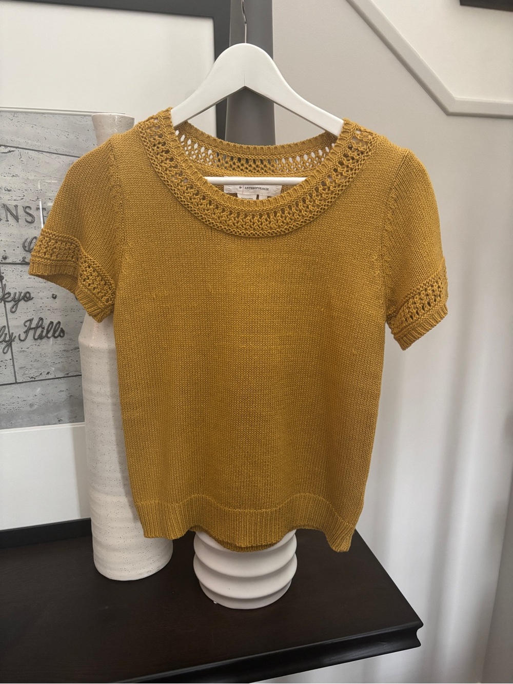 Anthropologie Mustard Yellow Knit Sweater - Picture 2 of 3